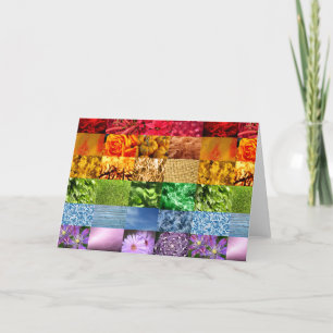 Rainbow Photo Collage Kort