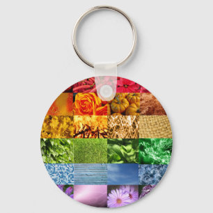 Rainbow Photo Collage Nyckelring