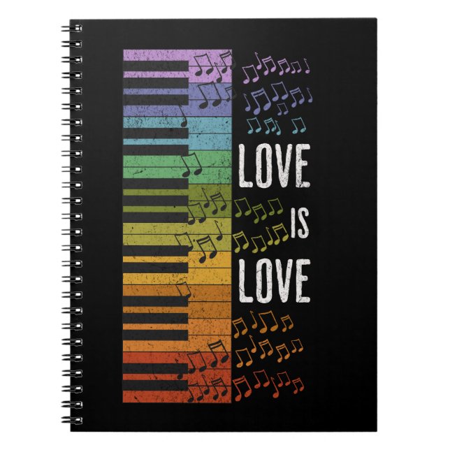 Rainbow piano anteckningsbok (Framsidan)