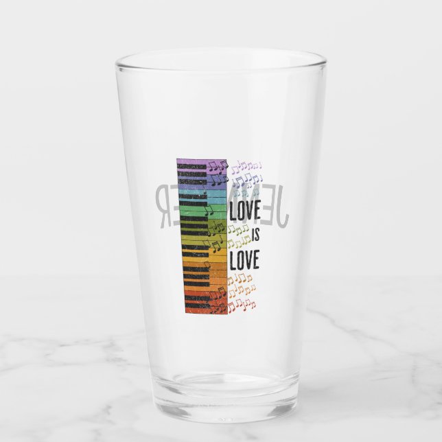Rainbow piano glaskopp (Framsida)