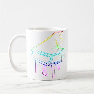 Rainbow Piano Kaffemugg
