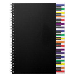 Rainbow Piano Nycklar Anteckningsbok Med Spiral