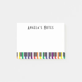 Rainbow Piano Nycklar Post-it Block