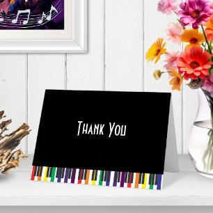 Rainbow Piano Nycklar Tack-kort Tack Kort
