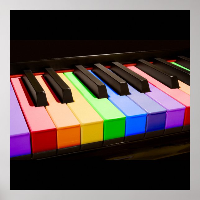 Rainbow Piano Poster (Framsidan)