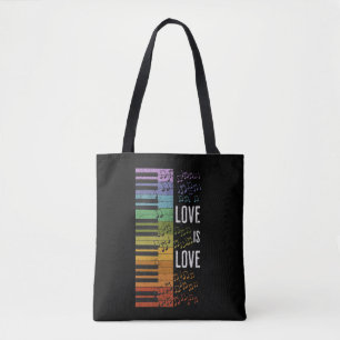 Rainbow piano tygkasse