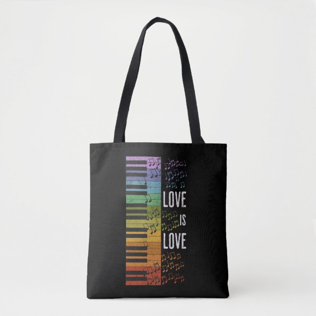 Rainbow piano tygkasse (Framsida)