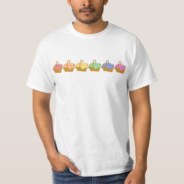 Rainbow Picnic Basket T-shirt (Framsida)