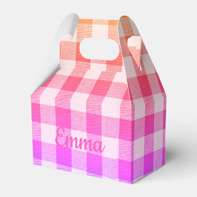 Rainbow Picnic Favor Box Presentaskar (Framsidan Sidan)