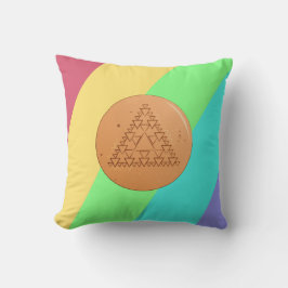 Rainbow Pillow Game Dalgona Många Triangle Kudde