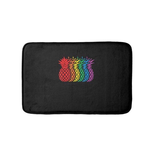 Rainbow Pineapples Aloha Hawaiian Gay pride Month Badrumsmatta (Framsidan)