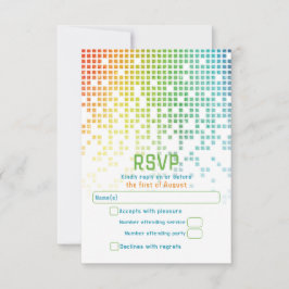 Rainbow Pixels Video Game Gamer Pub Mitzvah OSA Kort