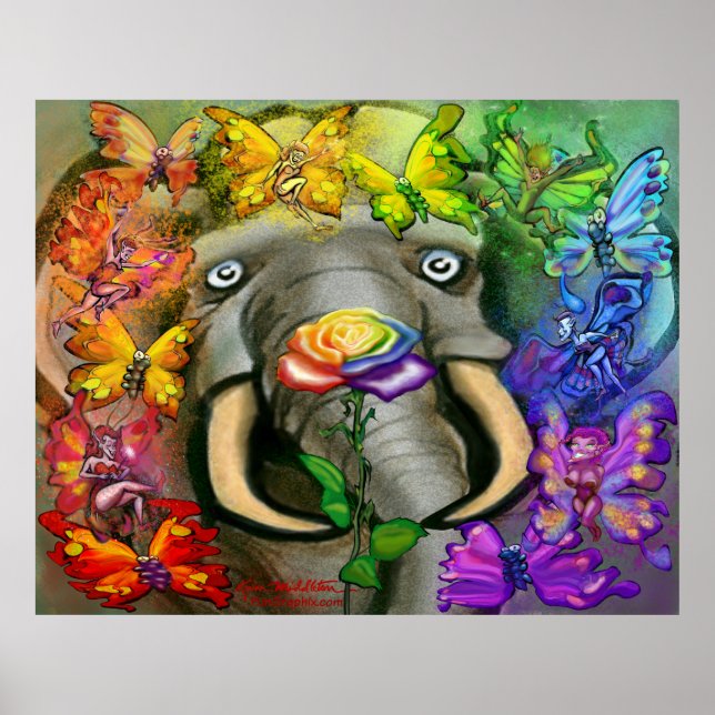 Rainbow Pixies Party Poster (Framsidan)