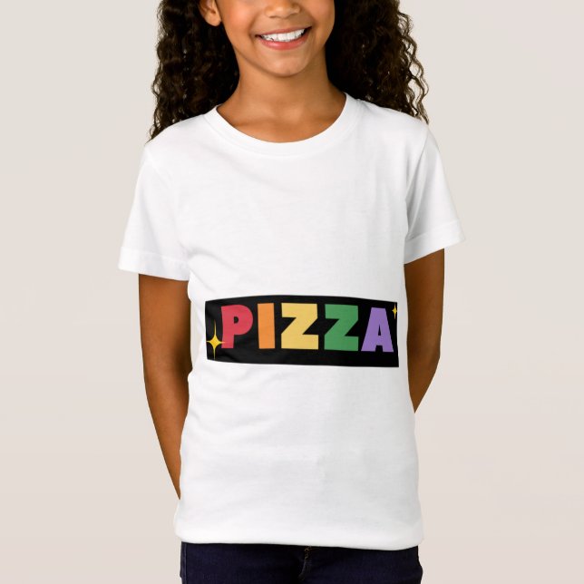 Rainbow Pizza T Shirt (Framsida)