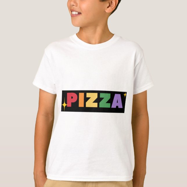 Rainbow Pizza T Shirt (Framsida)
