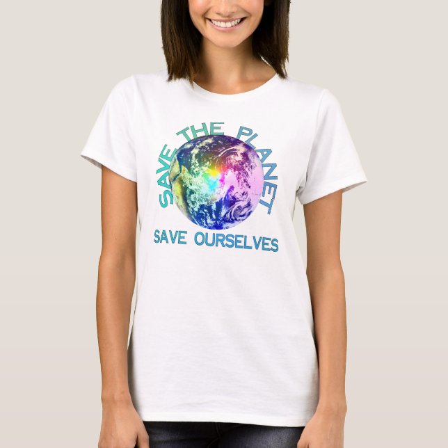 Rainbow Planet Tee Shirt (Framsida)