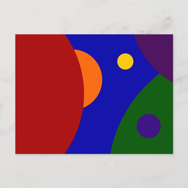 Rainbow Planets Vykort (Framsida)