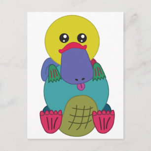 Rainbow Platypus Vykort