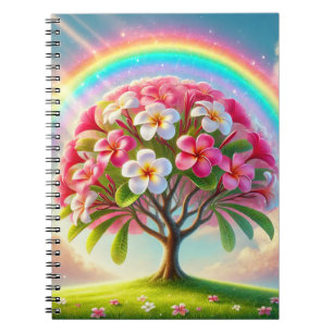 Rainbow Plumeria Anteckningsbok