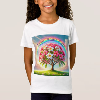 Rainbow Plumeria Personalizable T Shirt
