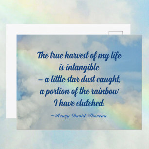 Rainbow Poetry Emerson Faith Quote Photographic Vykort