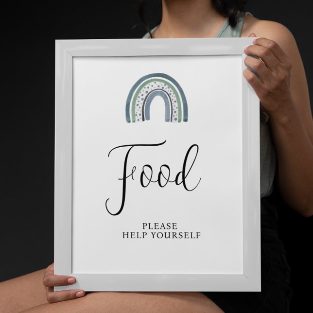 Rainbow Pojke Food Baby Shower-skylt Poster (Skapare uppladdad)
