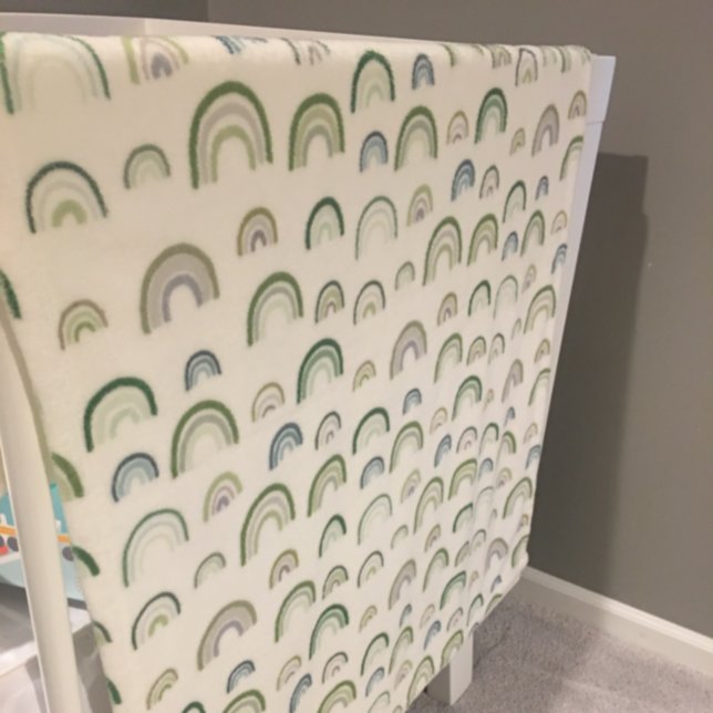 Rainbow Pojke Grönt, Blue, Grått Fleecefilt (Skapare uppladdad)