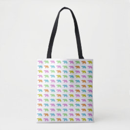 Rainbow Polar Bear Tote Bag Tygkasse