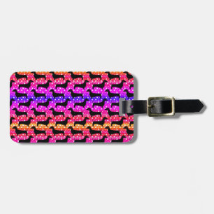Rainbow Polka Dachshunds Bagagebricka