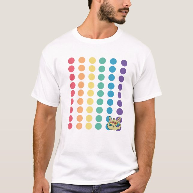 Rainbow Polka Dot Gay pride Färg LGBTQ Ally T Shirt (Framsida)