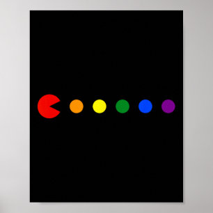 Rainbow Polka Dot Gay pride Month Lgbtq Ally Poster