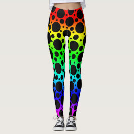 Rainbow Polka Dot Leggings