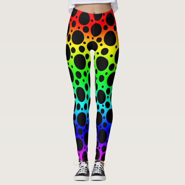 Rainbow Polka Dot Leggings (Framsida)