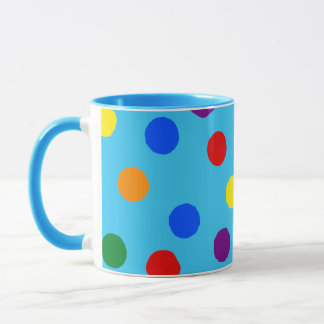 Rainbow Polka Dot Mugg