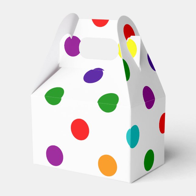 RAINBOW POLKA DOT PRESENTASKAR (Baksidan Sidan)