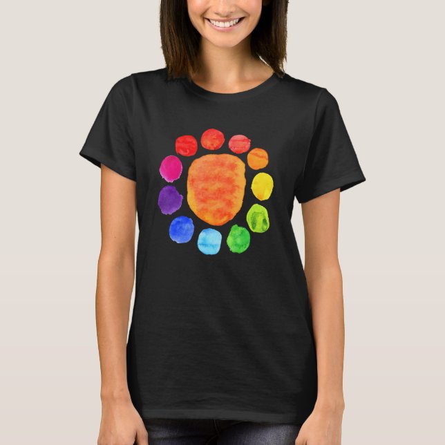 Rainbow Polka Dot September 15th International Dot T Shirt (Framsida)