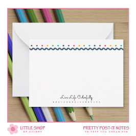 Rainbow Polka dots Anpassade Anteckningskort