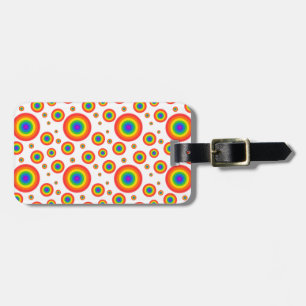 Rainbow Polka dots Bagagebricka
