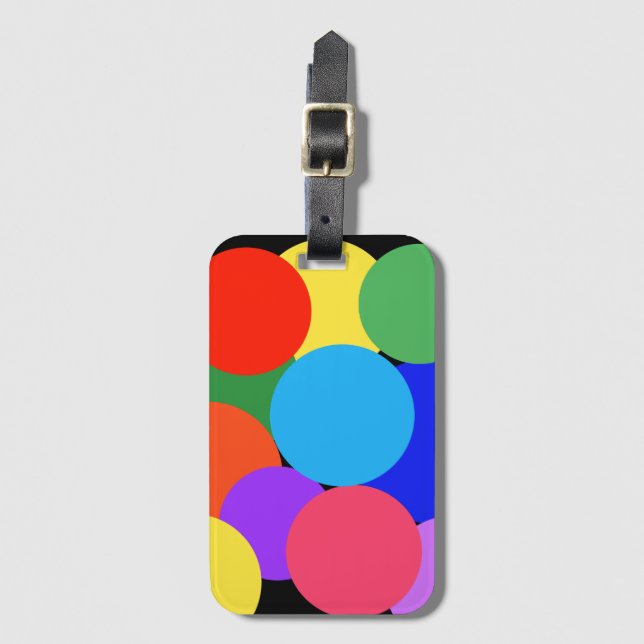 Rainbow Polka dots Bagagebricka (Framsida vertikal)