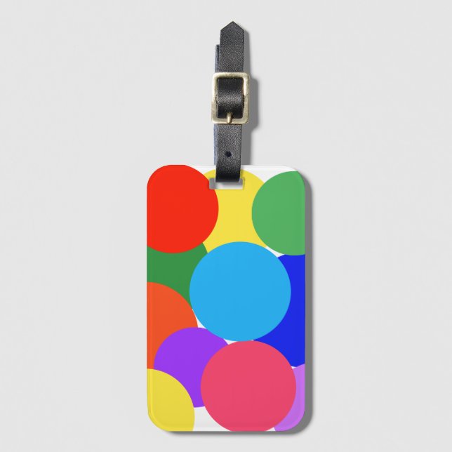 Rainbow Polka dots Bagagebricka (Framsida vertikal)