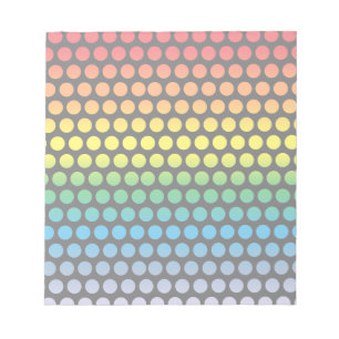 Rainbow Polka dots Black Anteckningsblock