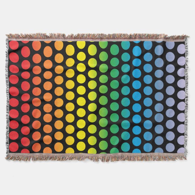 Rainbow Polka dots - Black Filt (Framsidan)