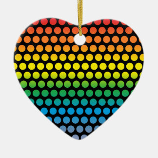 Rainbow Polka dots Black Julgransprydnad Keramik