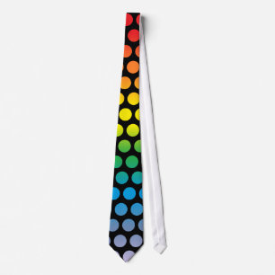 Rainbow Polka dots Black Slips