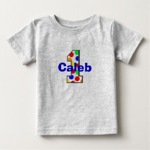 Rainbow Polka dots First Birthday Shirt Tee Shirt