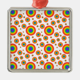 Rainbow Polka dots Julgransprydnad Metall