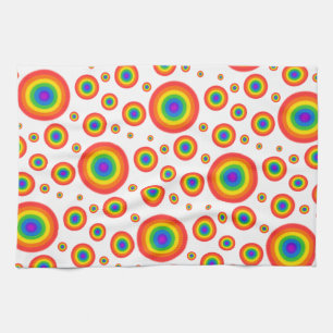 Rainbow Polka dots Kökshandduk