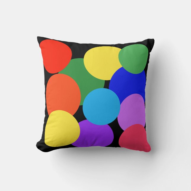 Rainbow Polka dots Kudde (Framsida)