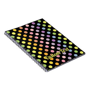 Rainbow Polka dots Mönster Anteckningsbok