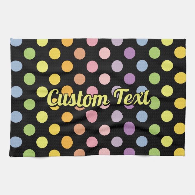 Rainbow Polka dots Mönster Kökshandduk (Horisontell)